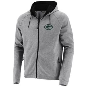 NFL Green Bay Packers Hoody Jacke Mono Premium Graphic hooded Sweater Grau (L)