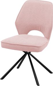 Esszimmerstuhl >Nadja< (2er Set) in light pink, Stoffbezug - 48x89x60cm (BxHxT)