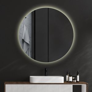 Coloray - Rundspiegel Modern Badspiegel mit LED Beleuchtung Wandspiegel - Rund Ø80 cm - (Farbtemperatur: Warmweiß 3000K)