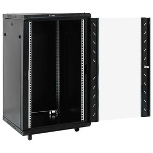 sieťová skriňa vidaXL 18U na kolieskach 19" IP20 60x60x100 cm
