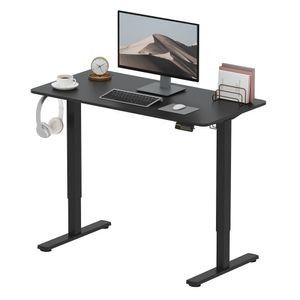 SANODESK Elektrischer Höhenverstellbarer Schreibtisch 120 x 60 cm, Ergonomischer Tischplatte, Steh-Sitz Tisch Computertisch, einfache Montage(schwarz)
