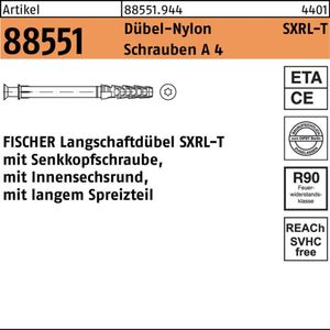 Fischer Langschaftdübel SXRL 10x80 T Edelstahl A4 - 50 Stück