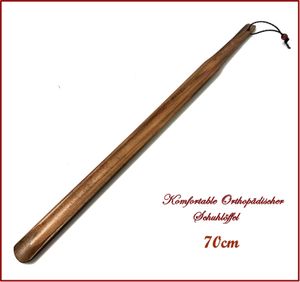 Komfortable Orthopädischer Schuhlöffel Holz 70cm Schuhanzieher Walnuss #T-81