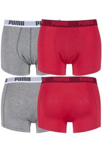 Boxerky PUMA Boxer 2-pack Red/Grey  Vícebarevné M