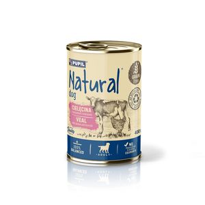 NATURAL, Nassfutter für ausgewachsene Hunde, reich an Kalb mit Hähnchen und Brokoli 10 x 400g