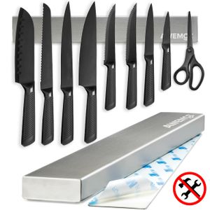 AWEMOZ Messerhalter aus Edelstahl – Magnetleiste Messer - Messerblock magnetisch – Messer Organizer für die Küche – Messerleiste Küchenmesser – 50 cm