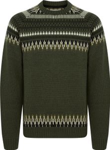 Blend 20714905 Herren Strickpullover Grobstrick Pullover mit Rundhalsausschnitt Norweger Muster
