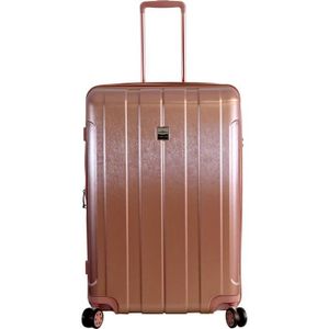 FRANKREICH TASCHE Koffer 8 Räder ausziehbares Vorhängeschloss TSA Polycarbonat / ABS Old Pink