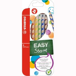 Trójkątne kredki ołówkowe STABILO EASYcolors, 6 sztuk dla praworęcznych