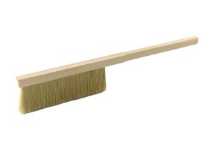 Malerabstauber lang - Tapezierwischer - Lasurwischer - Abstauber - gute Mischung M55, einreihig, langer Buchenholzstiel - Breite 12 mm, Länge 160 mm