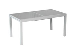 Zahradní stůl Merxx rozkládací 180/240 x 100 cm - hliníkový rám stříbrný