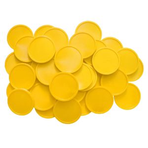CombiCraft Kunststoff Wertmarken Chips oder Pfandmarken - Gelb - 100 Stück