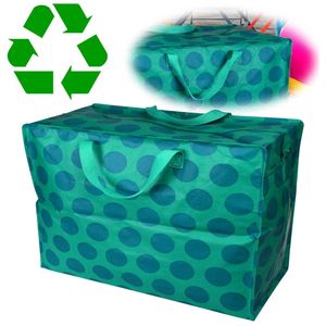 LS-LebenStil XXL Jumbo Bag Blau Türkis Spotlight 55cm ♻️ Recycled Allzwecktasche Einkaufstasche