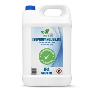 Isopropanol 99,9% | 5 Liter Reiniger | Hochprozentiger Isopropylalkohol | IPA Fettlöser Entfetter | IPA Reinigungsalkohol für Haushalt, Elektronik Aut