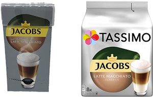 Tassimo Jacobs Latte Macchiato Classico 8er Pack, 264 g Packung