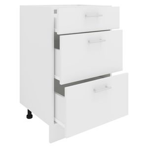 VCM Küchenschrank Breite 50 cm Schublade Unterschrank Küche Küchenmöbel Esilo Weiß