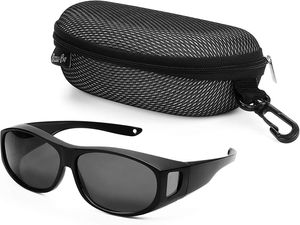 Bezzee Pro Aufsatz für Sonnenbrille Herren polarisiert - Überbrille für Sonnenbrille Damen - UV400 Sunglasses Men - Antireflex Sonnenbrillen Herren -