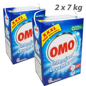 2 x OMO XXXL 7kg = 14 Kg für 200 WL Vollwaschmittel Pulver Tiefen Rein Professional Waschpulver Waschmittel Universal – 200 Wäschen