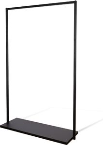 Natural Goods Berlin Kleiderständer BASIS - Kleiderstange aus stabilem Metall - Freistehende Garderobenstange für Schlafzimmer, Wohnzimmer & Büro, 100cm, Schwarz