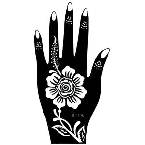 Henna Tattoo Schablone für die linke Hand