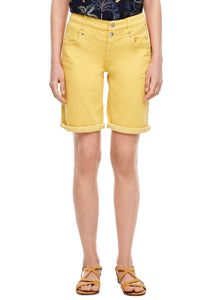 24756 S. Oliver, Karolin Bermuda,  Damen kurze Jeans Shorts Bermudas, Stretchdenim, yellow, D 42 W 32