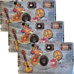 3x 1A PHOTO PORST Einwegkamera Flower Power