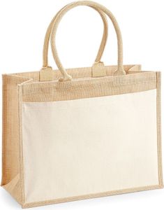 Nákupná taška Westford Mill Jute PC3170 (jedna veľkosť) (prírodná)