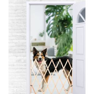 FLAMINGO Hundeabsperrgitter Ausziehbar Mont Holz 107x83 cm