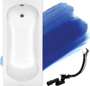 BADLAND Badewanne Rechteck Aria 150x70 mit Ablaufgarnitur und Füßen GRATIS ohne Verkleidung