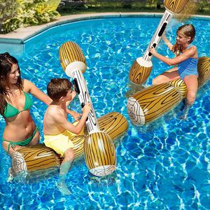 Aufblasbare Pool Spielzeug, Pool Float, Aufblasbar Kanu Wasserspielzeug Schwimm Spielzeug mit Paddel, Kinderboot Luftmatratze Schwimmsitz Wassersport für Kinder Erwachsene bis zu 143lbs