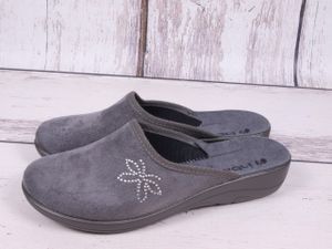 Pantofle papuče Inblu 5D19-025 šedé s kamienkovým motýlikom 36