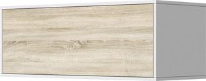 SMARTBett Hängeschrank mit 1 Klapptür zu 120 & 140 Schrankbetten Horizontal Standard Weiss/ Eiche Sonoma