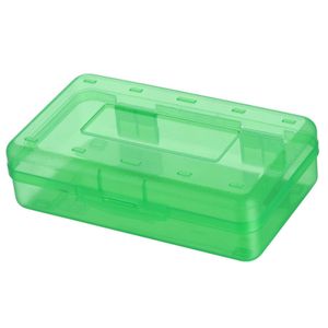 Plastikowy piórnik, piórnik z zatrzaskową pokrywką, piórnik dla dzieci, piórnik o dużej pojemności, przezroczysty piórnik, piórnik szkolny