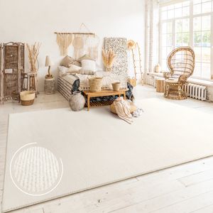 Teppich Wohnzimmer Kurzflor Skandinavisches Boho Muster Moderne Einfarbige Deko Grösse 160x220 cm