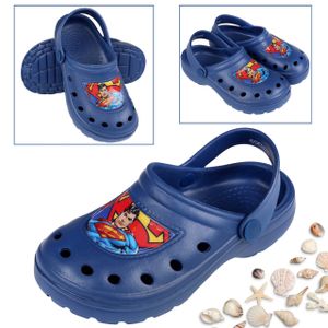 Superman navy dunkle Badelatschen/Crocs  für Kinder 30-31 EU