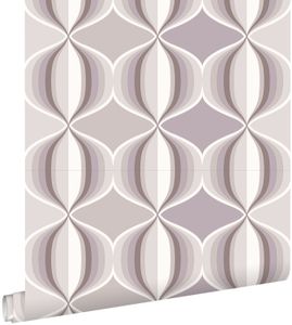 ESTAhome Tapeta motyw graficzny taupe - 135433 - 53 cm x 10,05 m