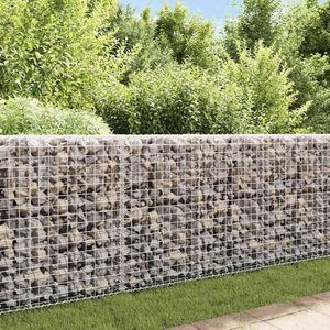 vidaXL Gabiónová stena s krytom z pozinkovanej ocele 200 × 20 × 85 cm vidaXL Gabiónová stena s krytom z pozinkovanej ocele 200 × 20 × 85 cm