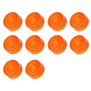 10 Stück E-Gitarre Effektpedal Fuß Nagelkappe Schalter Topper Knopf Zubehör-Orange