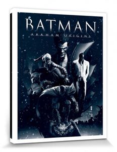 Batman Poster Leinwandbild Auf Keilrahmen - Arkham Origins, Joker, Copperhead, Black Mask, Deathstroke (50 x 40 cm)