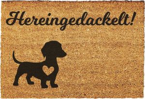 Hereingedackelt Fußmatte kokos lustig, Fußmatte Lama, Einzugsgeschenk, Türmatte, Fußmatte, Geschenk zum Einzug Jäger dog 60cm x 40cm
