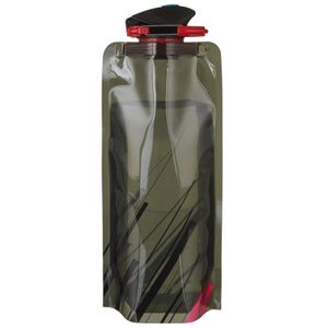 ["Tragbare Ultraleicht Faltbare Wasser Beutel Wasser Flasche Pouch Outdoor Sport Liefert Wandern Laufen Wasser Flasche, Schwarz, 700 ml"],