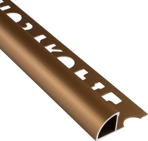 Alu Viertelkreis Profil Fliesenschiene gold matt L270cm 10mm
