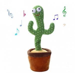 VOKARALA Sprechender Kaktus Plüsch-Spielzeug,Tanzendes und Singender Kaktus, Elektronische Sprechende Aufzeichnung Interaktives Spielzeug für Babys 35cm