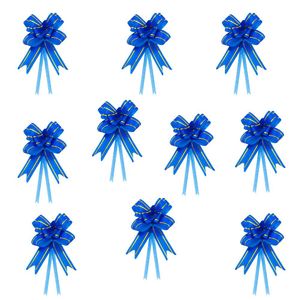 Oblique Unique 10 Geschenkschleifen mit Geschenkbändern Deko Schleifen - blau