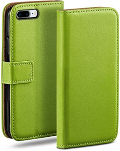 moex® Book Case kompatibel mit iPhone 7 Plus / iPhone 8 Plus - Hülle 360 Grad klappbar, Grün