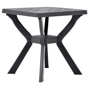 vidaXL Bistro stôl antracit 70x70x72 cm Plast