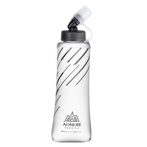 TPU Soft Flask Running Faltbare Wasserflaschen Zum Wandern Farbe 420 ml grau