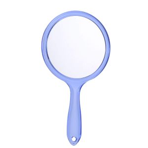 Handspiegel Handspiegel mit Griff Make-Up Handspiegel mit Hakenloch für Badezimmer Schlafzimmer Friseure Salon Haarschnitt Spiegel Blau