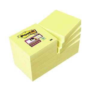 Karteczki samoprzylepne Post-it Super Sticky Notes 51 x 51 mm kanarkowy żółty 12 x 90 arkuszy