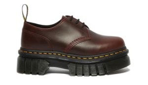 Dr. Martens Audrick Leather Platfrom - Weinrote, 4